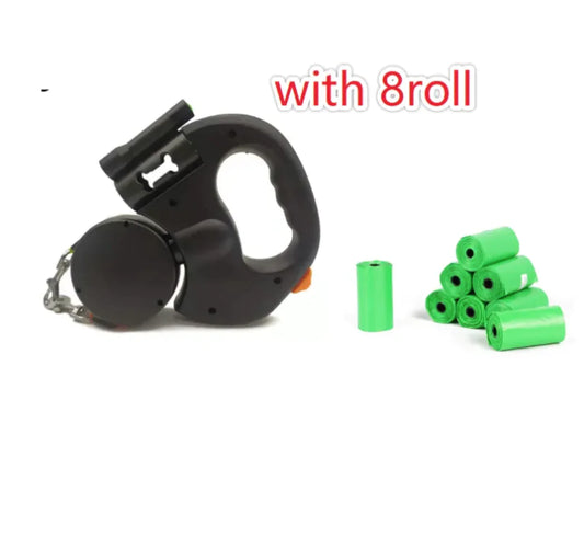 Dual Retractable Dog Leash with Lights
