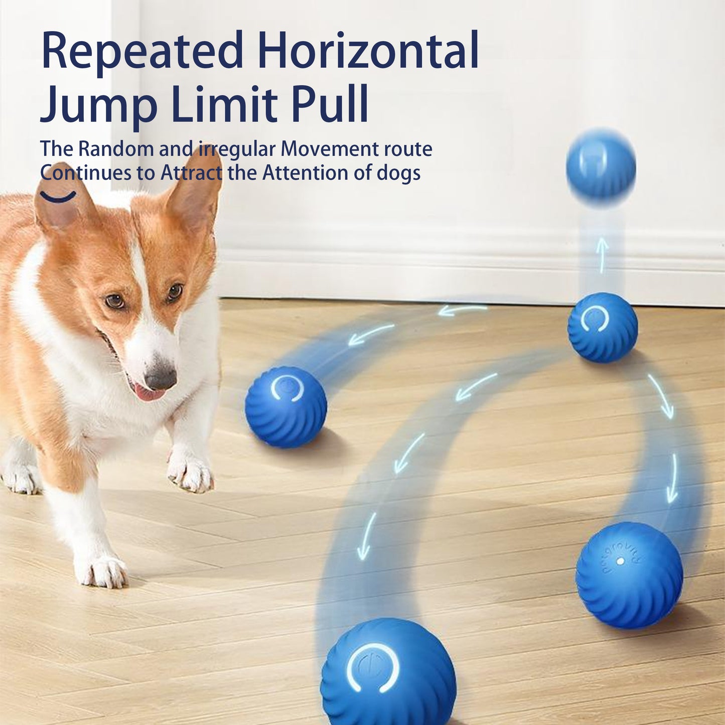 Interactive Bouncing Ball For Dogs,Automatic Smart Toy, Self-moving Rotating Stimulating Pet Entertainment