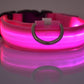 Nylon LED Pet Dog Luminous Collar Night Safety Flashing Glow in Dark