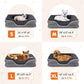 Memory Foam Pet Bed For Small Dogs & Cats With Washable