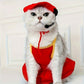 Handmade Cat Chef Hat Pet Birthday Accessories Cotton Knitted Sweater