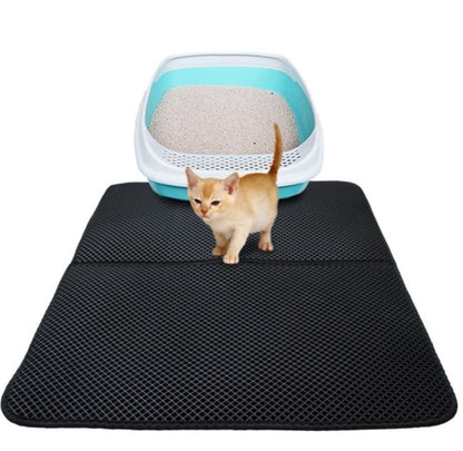 Waterproof Pet Cat Litter Mat EVA Double Layer Cat Litter Trapping Pet