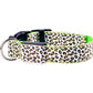 LED Dog Collar Safety Adjustable Nylon Leopard Pet Collar