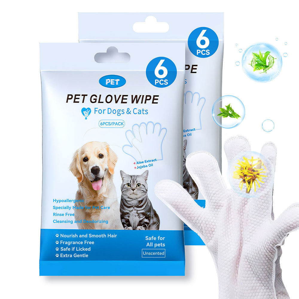 Cleaning Wipes Gloves For Dog And Cat,Pet Bathing Wipes Cleaning & Deodorizing,Dog