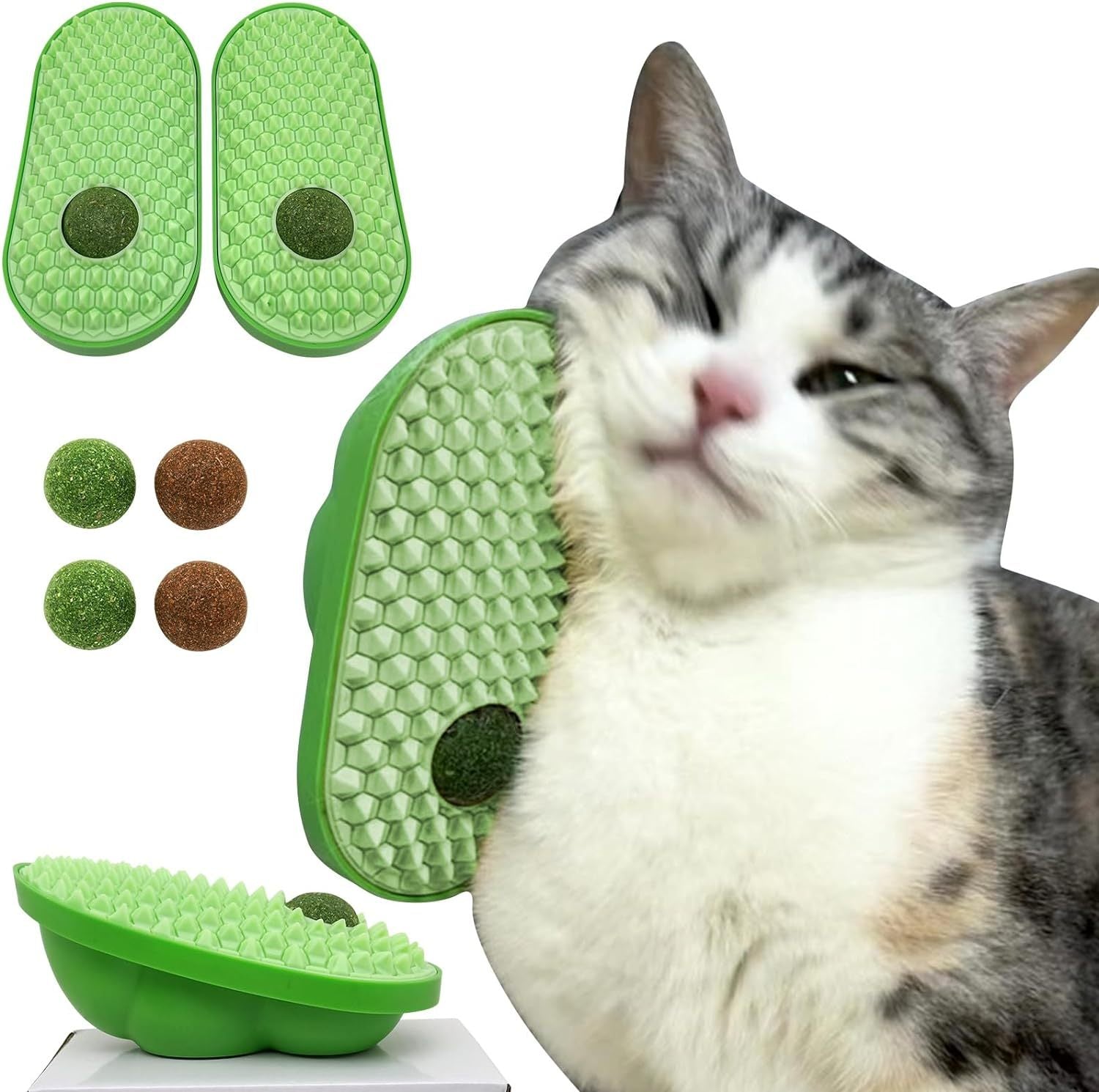 Catnip Toys Ball Massage Brush