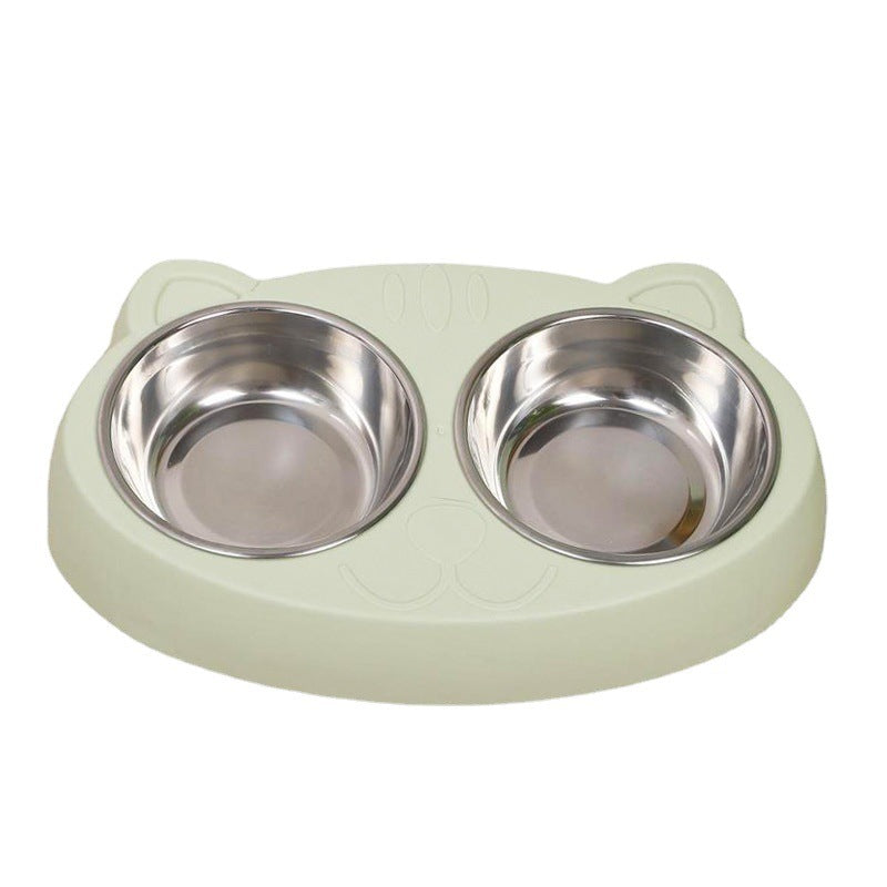 Pet Double Bowls, Stainless Steel Pet Food Bowl Water Bowl