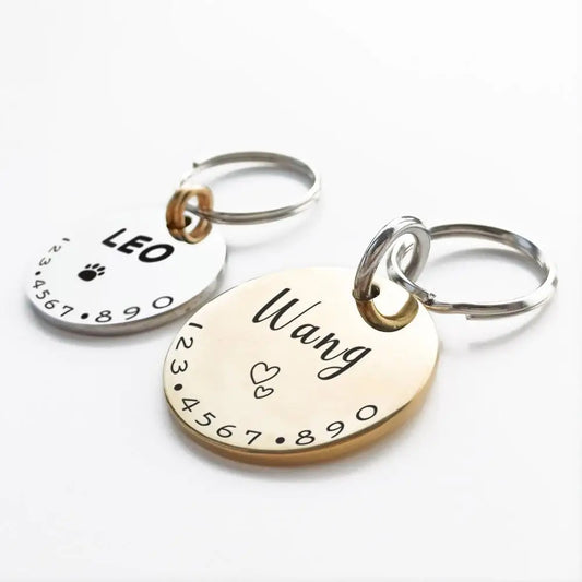 Personalized Pet Cat Dog ID Tag Collar Accessories Custom Engraved Necklace