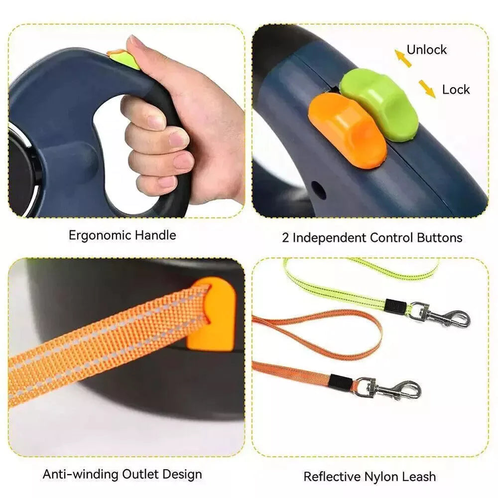 TwinDog 360° Retractable Leash