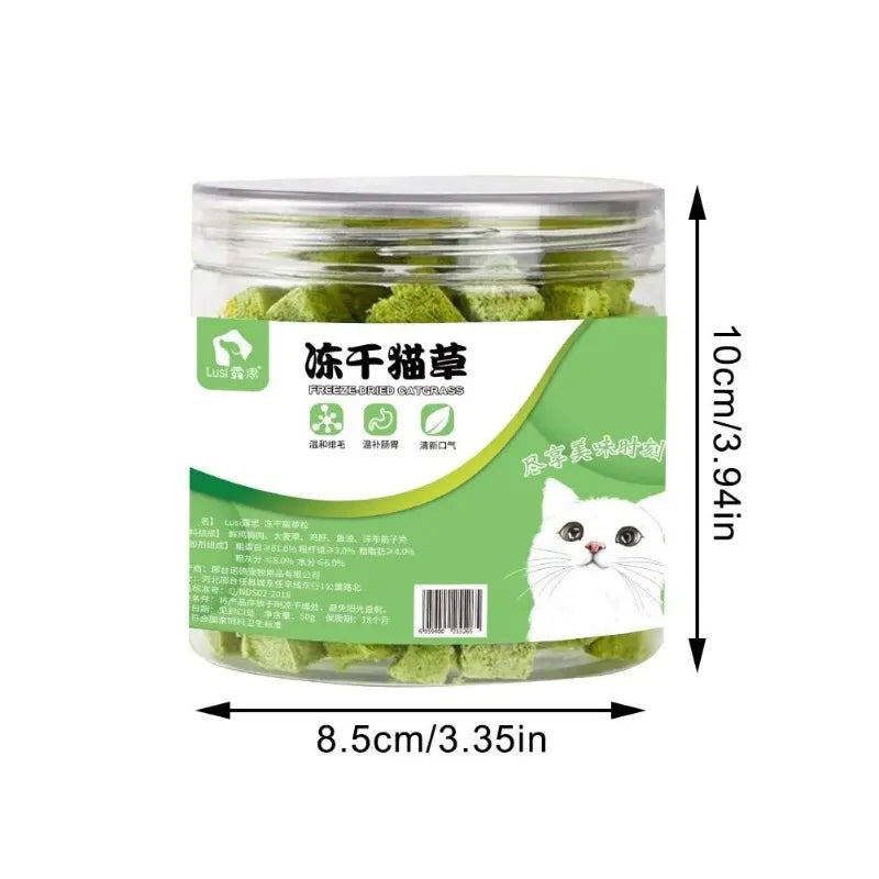 50g Cat Grass Particles Freeze-dried Cat Snacks