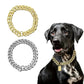 Plastics Dog Chain Collar Gold Luxury Diamond Studded Collar