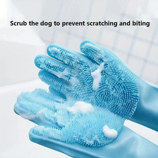 Pet Grooming Cleaning Gloves Dog Cat