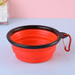 Pet Dog Collapsible Bowl Folding 350ml Silicone Bowl Outdoor Travel Portable Puppy Food Container