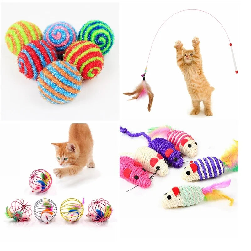 Bell Mouse Cage Toys Plastic Artificial Colorful Cat Teaser Toy