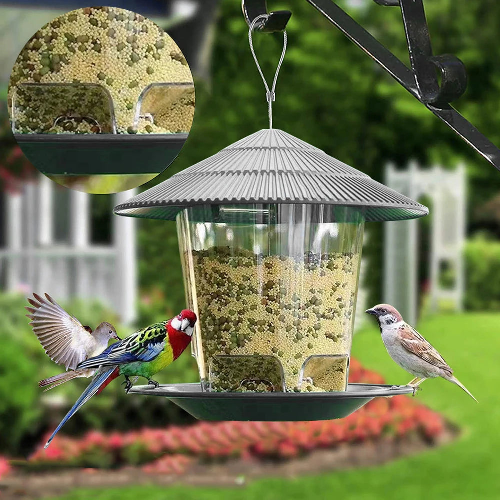 Garden Gazebo Hanging Wild Bird Feeder Outdoor Container