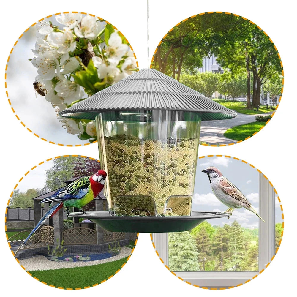 Garden Gazebo Hanging Wild Bird Feeder Outdoor Container