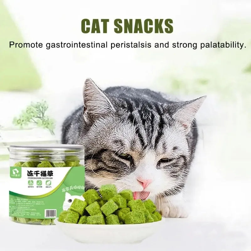 50g Cat Grass Particles Freeze-dried Cat Snacks