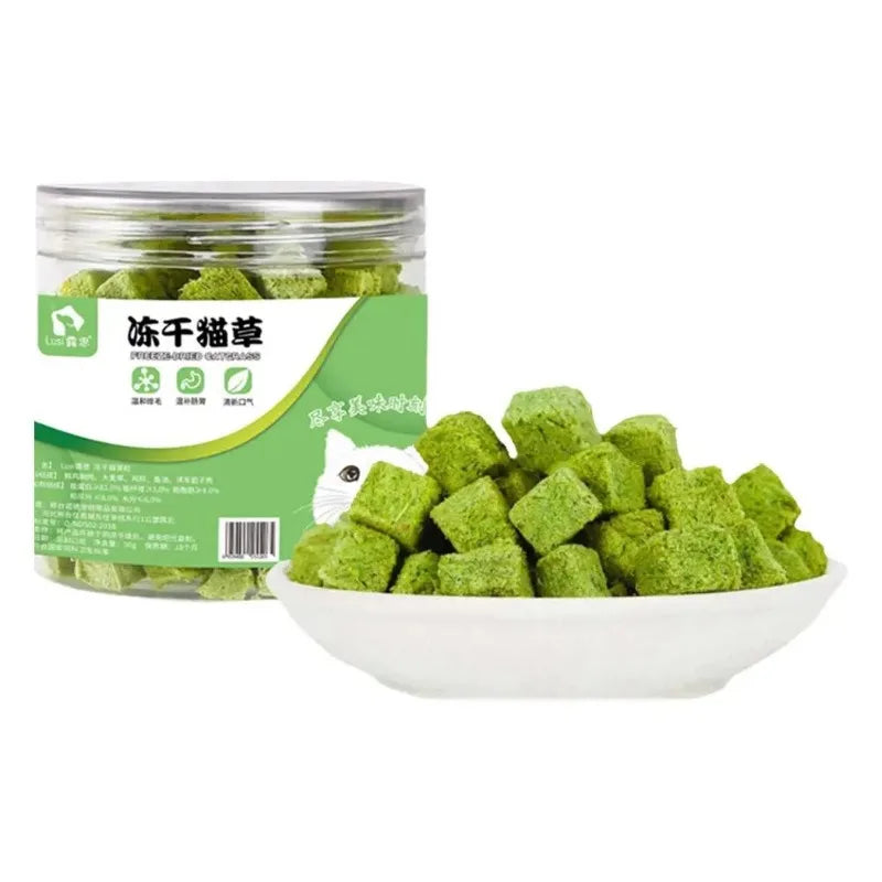 50g Cat Grass Particles Freeze-dried Cat Snacks