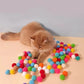 Interactive Launch Training Cat Toys Creative Kittens Mini Pompoms Games Stretch Plush Ball Toys