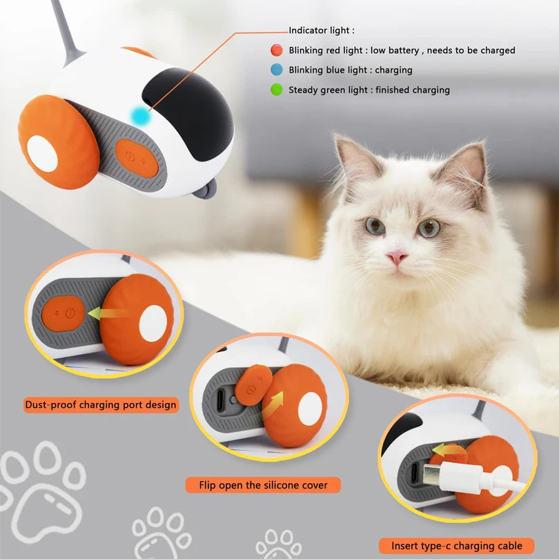 Cat Smart Interactive Car Toy Automatic Moving Remote Mouse Indoor Kitty Ball Toys