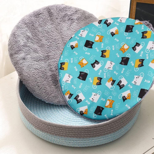 Round Cat Bed For Indoor Cats Cat Basket Bed
