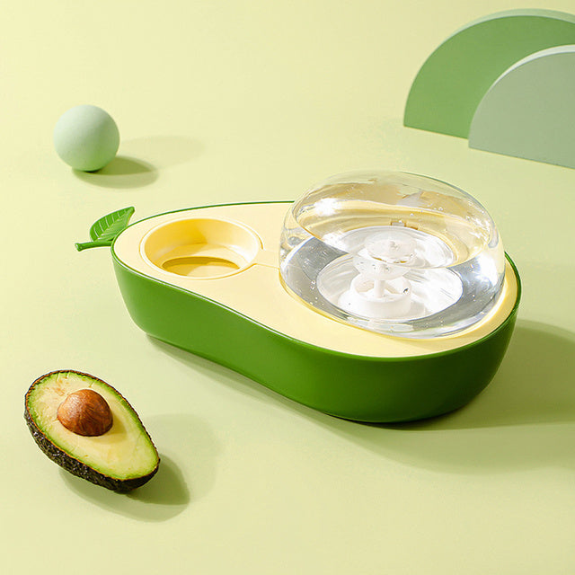 Automatic Drinking Water Bottle Pet Feeder Avocado Shape