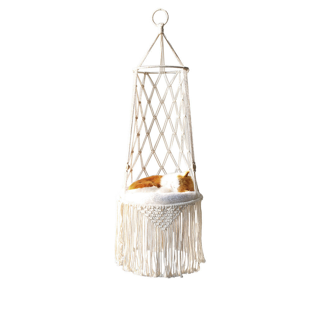 Macrame Hanging Pet Bed Macrame Cat Hammock