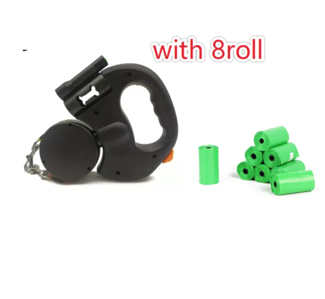 Dual Retractable Dog Leash with Lights