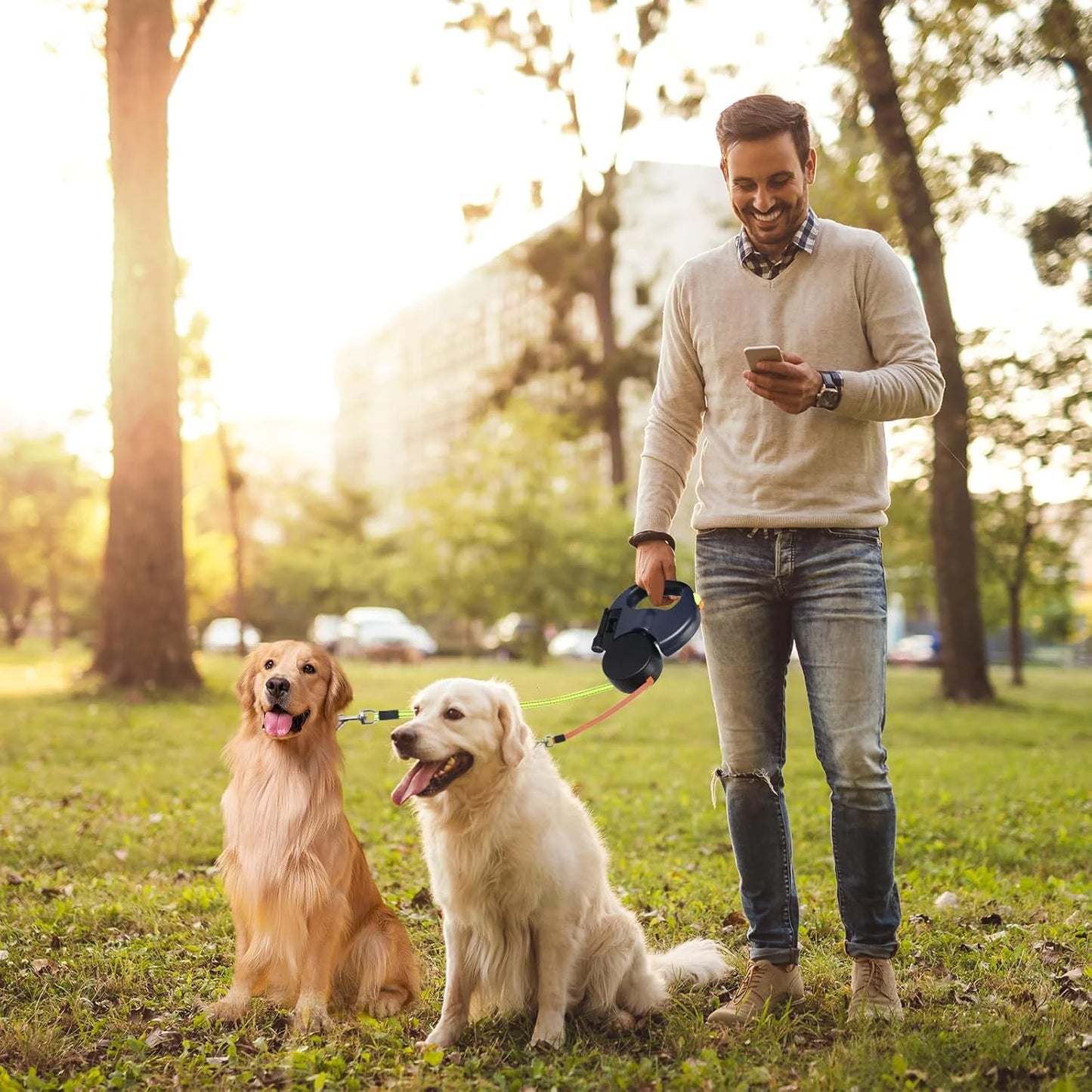 TwinDog 360° Retractable Leash